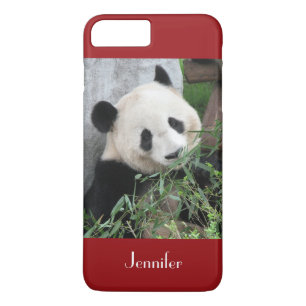 Niedlicher Riesenpanda, dunkelrot, Name, Case-Mate iPhone Hülle