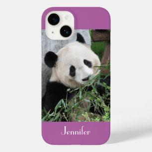 Niedlicher Riesenpanda, Lila, Radiant Orchid, Name Case-Mate iPhone 14 Hülle