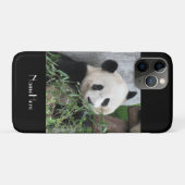 Niedlicher Riesenpanda, Name, schwarz Case-Mate iPhone Hülle (Rückseite (Horizontal))