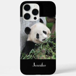 Niedlicher Riesenpanda, Name, schwarz iPhone 16 Pro Max Hülle