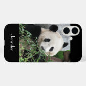 Niedlicher Riesenpanda, schwarzer Hintergrund, Ind Case-Mate iPhone Hülle (Rückseite (Horizontal))