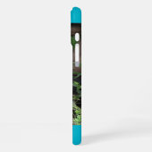 Niedlicher riesiger Panda, blauer Hintergrund, iPhone Hülle (Linke Seite)