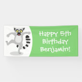 Niedlicher Ring Schwanz lemur personalisiert Carto Banner (Horizontal)