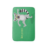 Niedlicher Ring Schwanz lemur Tanz Cartoon Abbildu Badematte (Vorderseite Vertikal)