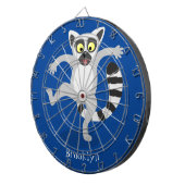 Niedlicher Ring Schwanz lemur Tanz Cartoon Abbildu Dartscheibe (Vorderseite rechts)