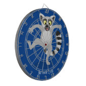 Niedlicher Ring Schwanz lemur Tanz Cartoon Abbildu Dartscheibe (Vorderseite Links)