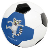 Niedlicher Ring Schwanz lemur Tanz Cartoon Abbildu Fußball (Dreiviertel)