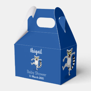 Niedlicher Ring Schwanz lemur Tanz Cartoon Abbildu Geschenkschachtel