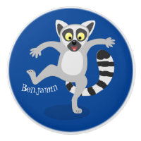 Niedlicher Ring Schwanz lemur Tanz Cartoon Abbildu
