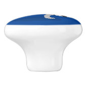 Niedlicher Ring Schwanz lemur Tanz Cartoon Abbildu Keramikknauf (Seitenansicht)