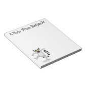 Niedlicher Ring Schwanz lemur Tanz Cartoon Abbildu Notizblock (angewinkelt)