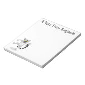 Niedlicher Ring Schwanz lemur Tanz Cartoon Abbildu Notizblock (Rotiert)