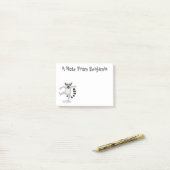 Niedlicher Ring Schwanz lemur Tanz Cartoon Abbildu Post-it Klebezettel (Auf Schreibtisch)