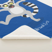 Niedlicher Ring Schwanz lemur Tanz Cartoon Abbildu Sherpadecke (3/4)