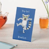 Niedlicher Ring Schwanz lemur Tanz Cartoon Abbildu Sockelschild (In SItu)