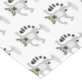 Niedlicher Ring Schwanz lemur Tanz Cartoon Abbildu Tischdecke (Schrägansicht)