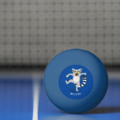 Niedlicher Ring Schwanz lemur Tanz Cartoon Abbildu Tischtennisball (Netto)