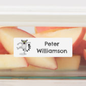 Niedlicher Ring Schwanz lemur Tanz Cartoon persona Etiketten (Befestigt)