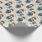 Niedlicher Ritterprinz mit kronenfarbenem Wasser Geschenkpapier (Ecke)