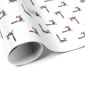 Niedlicher Roadrunner Weihnachtsmann Geschenkpapier (Rolleneckpunkt)