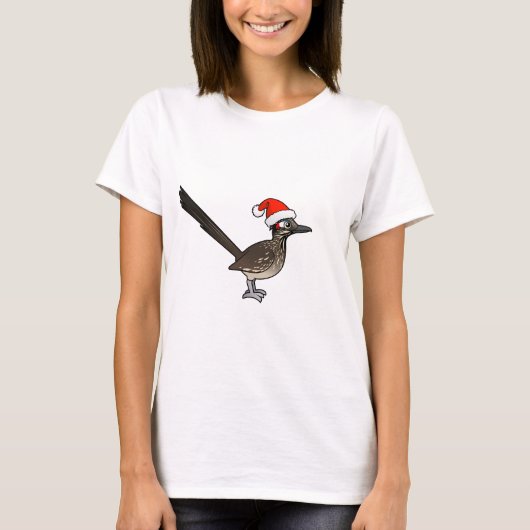 Niedlicher Roadrunner Weihnachtsmann T-Shirt (Vorderseite)