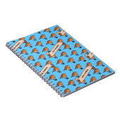 Niedlicher Robin Add your name Retro Pixel Art Pat Notizblock (Rechte Seite)