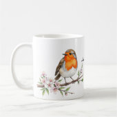 Niedlicher Robin Bird auf dem Personalisierten Nam Kaffeetasse (Links)