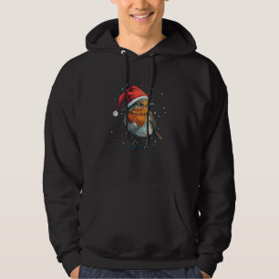 Niedlicher Robin Bird in Weihnachtszeit Kostüm Hoodie