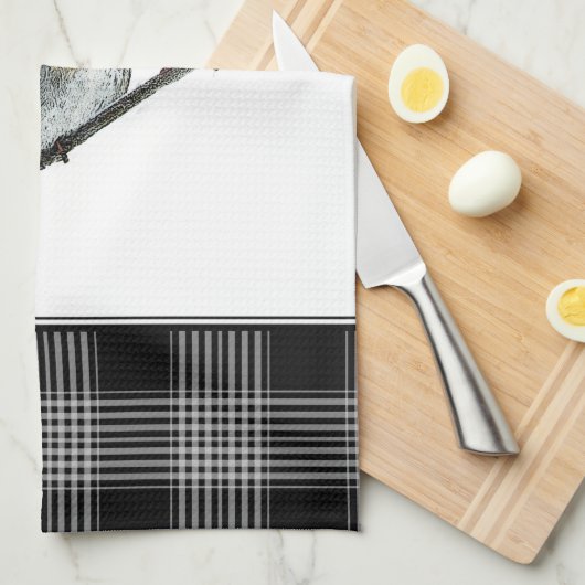 Niedlicher Robin Bird Rotbrustbüffel karierte Gren Handtuch (Viertel Falte)