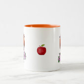Niedlicher Robin Bird und Personalisierter Text Zw Zweifarbige Tasse (Mittel)