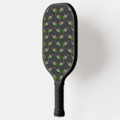 Niedlicher Robin mit Kleeblatt Clover Cartoon Pickleball Schläger (Links)