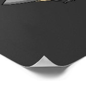 Niedlicher Robin mit Kleeblatt Clover Cartoon Poster (Ecke)