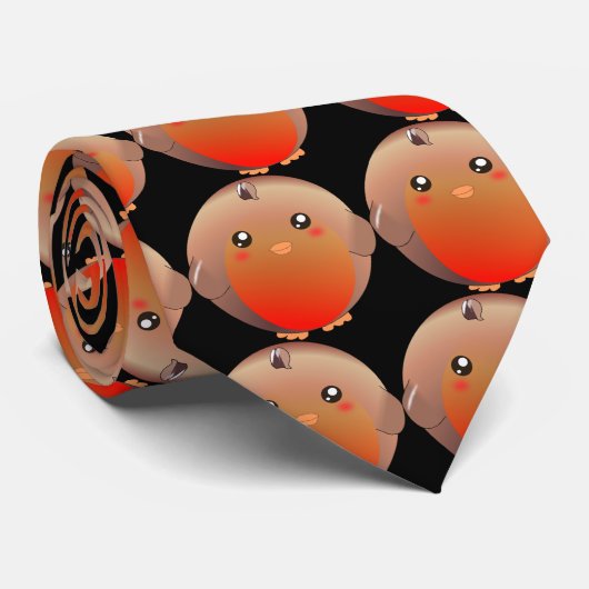 Niedlicher Robin-Vogel Krawatte (Gerollt)