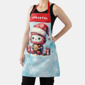 Niedlicher Robot Mit Monogramm Blue und Red Christ Schürze (InSitu)