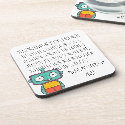 Niedlicher Robot-Untersetzer Untersetzer (Linke Seite)