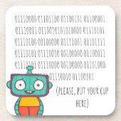 Niedlicher Robot-Untersetzer Untersetzer (Vorderseite)