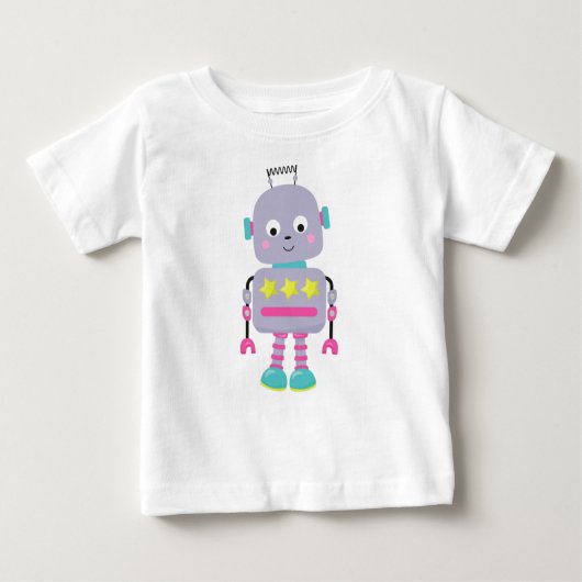 Niedlicher Roboter, Alberner Roboter, Funny Robot, Baby T-shirt (Vorderseite)
