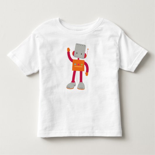 Niedlicher Roboter, Alberner Roboter, Funny Robot, Kleinkind T-shirt (Vorderseite)