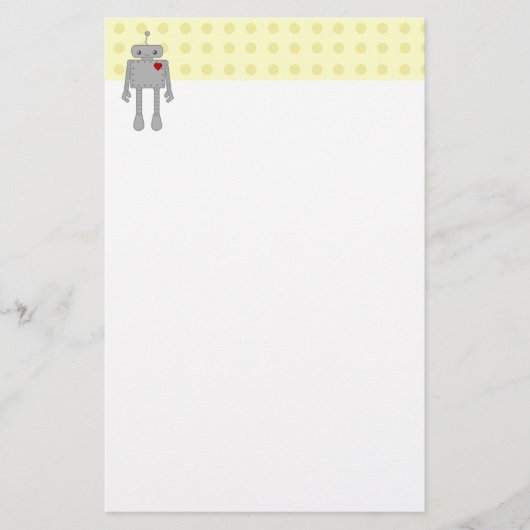 Niedlicher Roboter Briefpapier (Vorderseite)