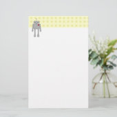 Niedlicher Roboter Briefpapier (Stehend Vorderseite)