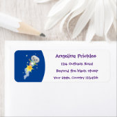 Niedlicher Roboter, der im Weltraum Cartoon fliegt (Insitu)