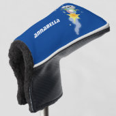 Niedlicher Roboter, der im Weltraum Cartoon fliegt Golf Headcover (3/4 Vorderseite)