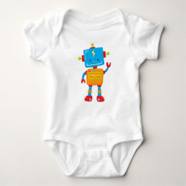 Niedlicher Roboter, farbenfroher Roboter, Funny Ro Baby Strampler