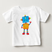 Niedlicher Roboter, farbenfroher Roboter, Funny Ro Baby T-shirt (Vorderseite)