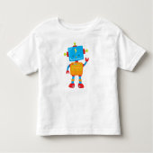 Niedlicher Roboter, farbenfroher Roboter, Funny Ro Kleinkind T-shirt (Vorderseite)