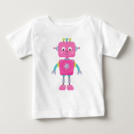 Niedlicher Roboter, Funny Robot, Alberner Roboter, Baby T-shirt (Vorderseite)