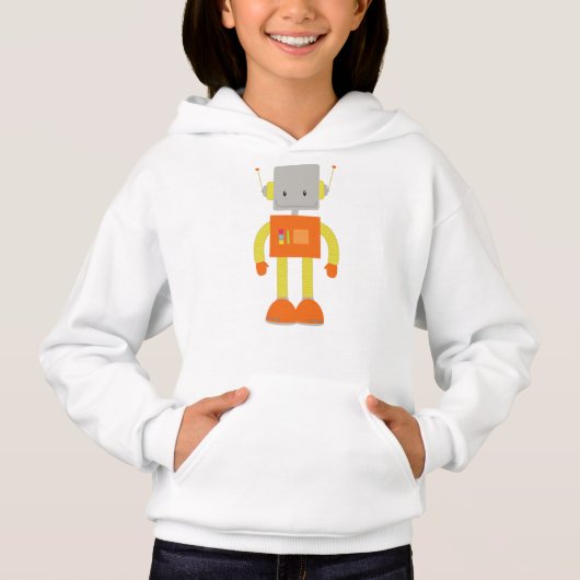 Niedlicher Roboter, Funny Robot, Alberner Roboter, Hoodie (Vorderseite)