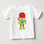 Niedlicher Roboter, Funny Robot, farbenfroher Robo Baby T-shirt (Vorderseite)
