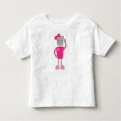 Niedlicher Roboter, Funny Robot, Girl Robot, Pink Kleinkind T-shirt (Vorderseite)