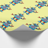 Niedlicher Roboter Geschenkpapier (Ecke)